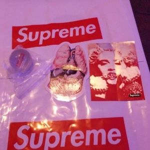 Supreme bouncy ball and stickers